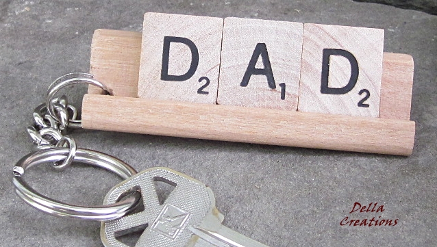 DAD Scrabble Tile Keychain